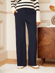 Love & Roses Navy Blue High Waist Wide Leg Tailored Trousers - Image 1 of 4