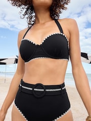 Zwart met stiksels - Love & Roses bikinibroekje - Image 2 of 4