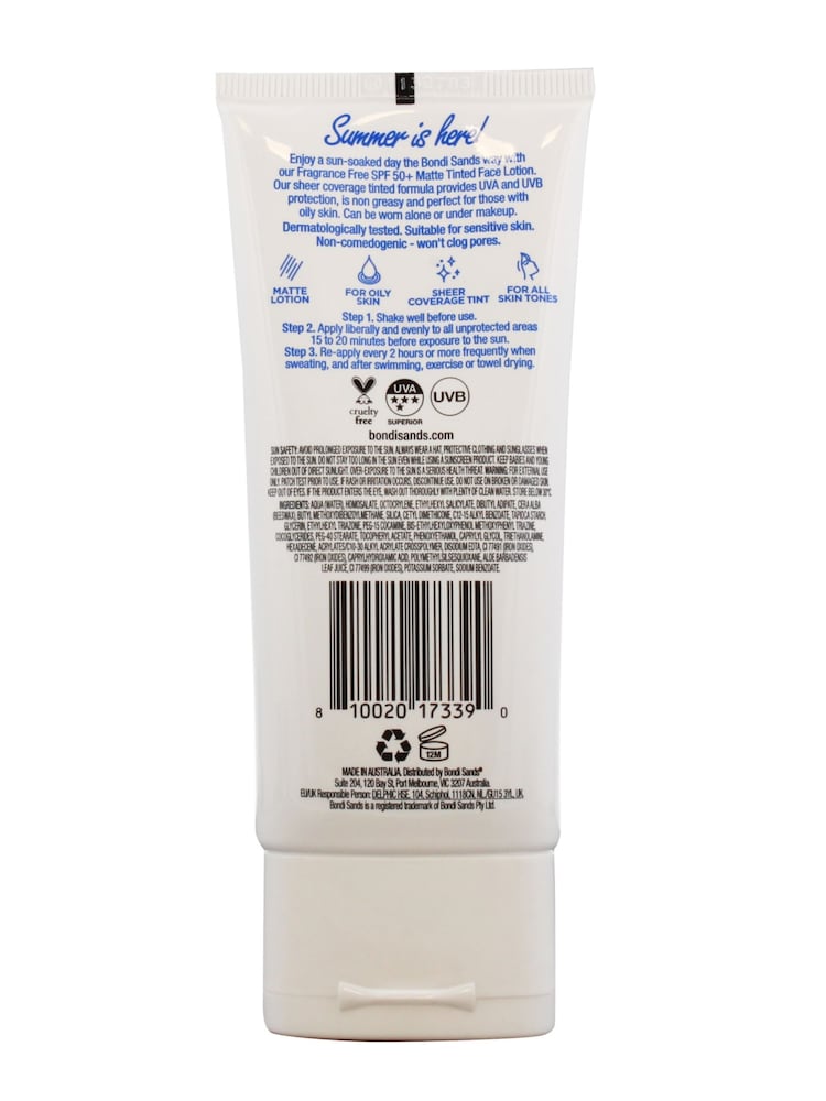 Bondi Sands Tinted SPF 50+ Face Tinted Matte Lotion - Image 2 of 2