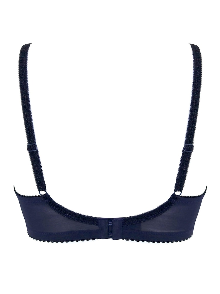 Pour Moi Navy Blue Fuller Cup St Tropez Full Cup Bra - Image 5 of 5 Pour Moi Navy Blue Fuller Cup St Tropez Full Cup Bra - Image 5 of 5