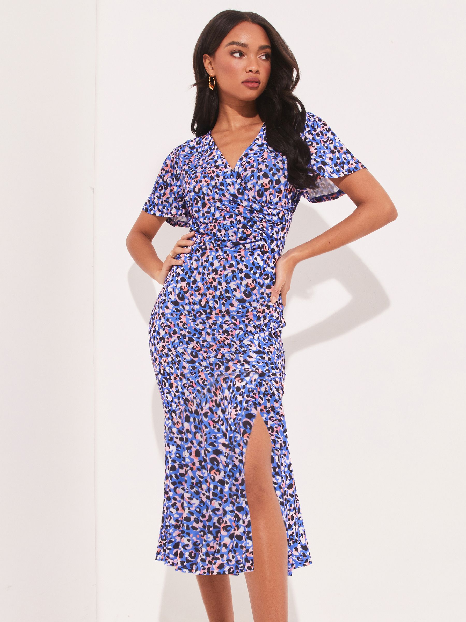 Lipsy printed wrap dress online