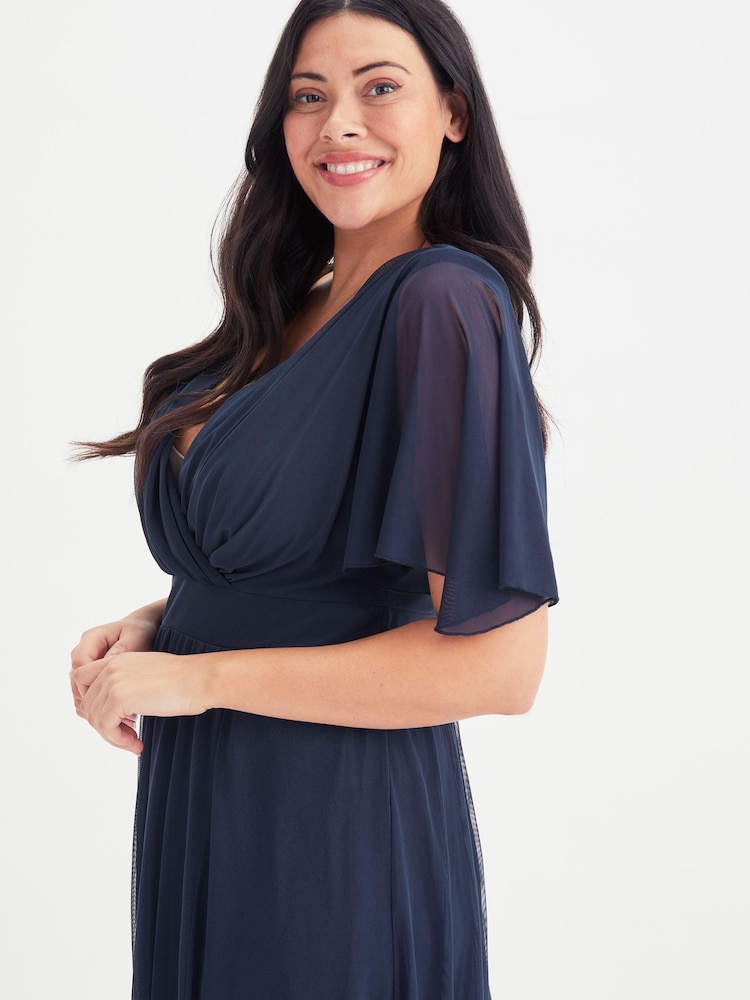 Marineblau - Scarlett & Jo Julie Kleid mit Zipfelsaum - Bild 2 von 4