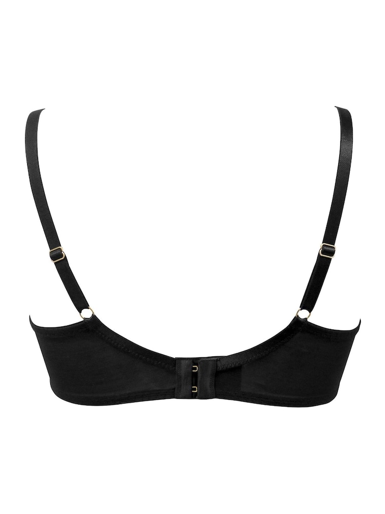 Pour Moi Black Non Padded India Eyelash Lace Bra - Image 5 of 5