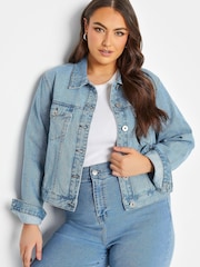 Blau - Yours Curve Klassische Denim-Jacke - Bild 1 von 4