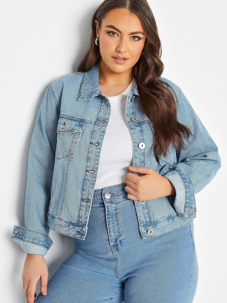 Blau - Yours Curve Klassische Denim-Jacke - Bild 1 von 4