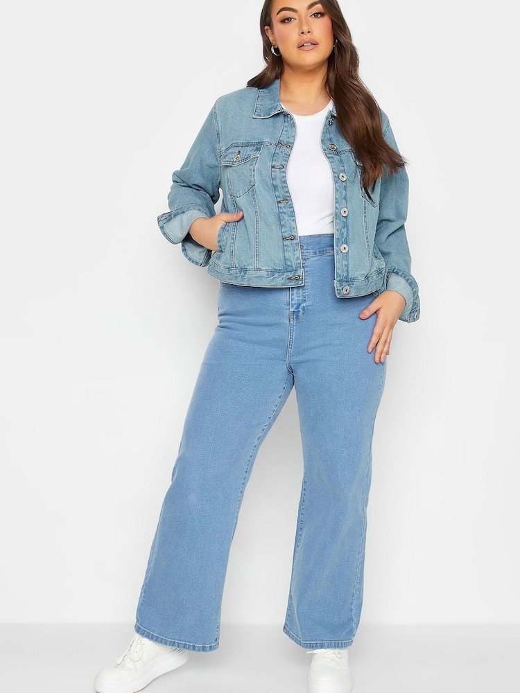 Blau - Yours Curve Klassische Denim-Jacke - Bild 2 von 4