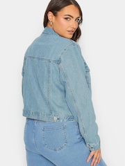 Blau - Yours Curve Klassische Denim-Jacke - Bild 3 von 4