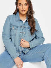 Blau - Yours Curve Klassische Denim-Jacke - Bild 4 von 4