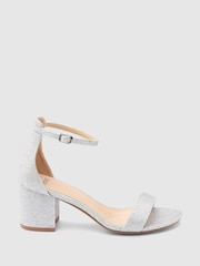 Novo Silver Glitter Wide FIt Pusha Two Part Sandal - Image 2 of 4