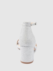 Novo Silver Glitter Wide FIt Pusha Two Part Sandal - Image 3 of 4