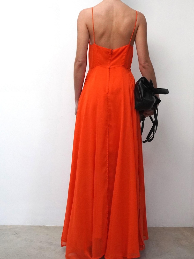 Religion Orange Infamous Olsen Full Layer Maxi Dress - Image 4 of 4