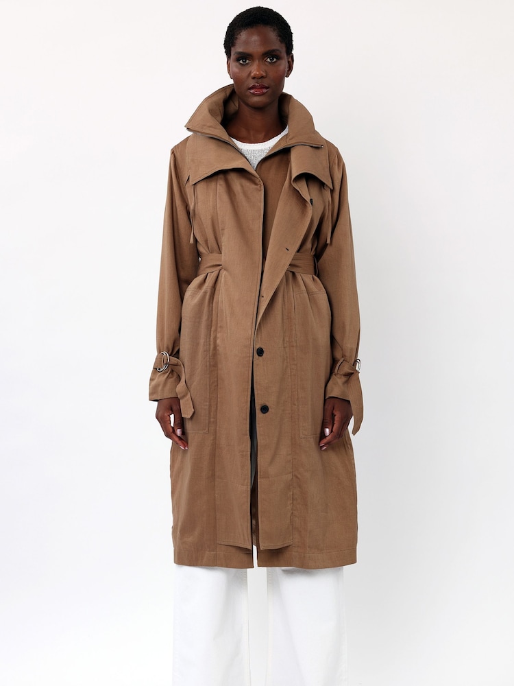 Religion Neutral Layered Waterfall Lightweight Jacket With Funnel Neck - Image 1 of 5