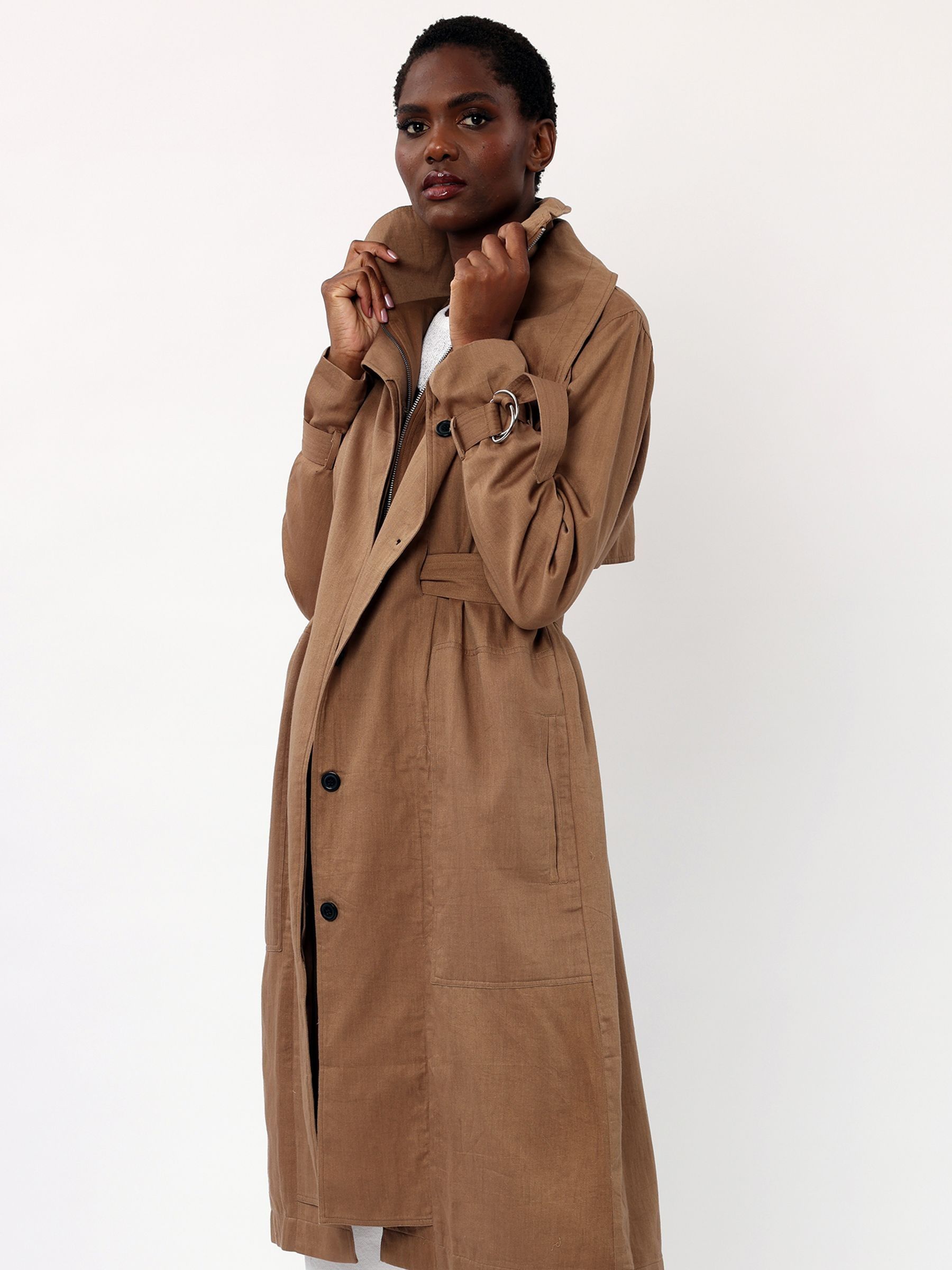 Hooded waterfall coat 2025