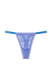 Victoria's Secret Very Winkle Blue Paisley Lace Thong Knickers - Image 3 of 4