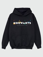 Brands In Black Harry Potter Hogwarts Icons Girls Black Hoodie - Image 1 of 3
