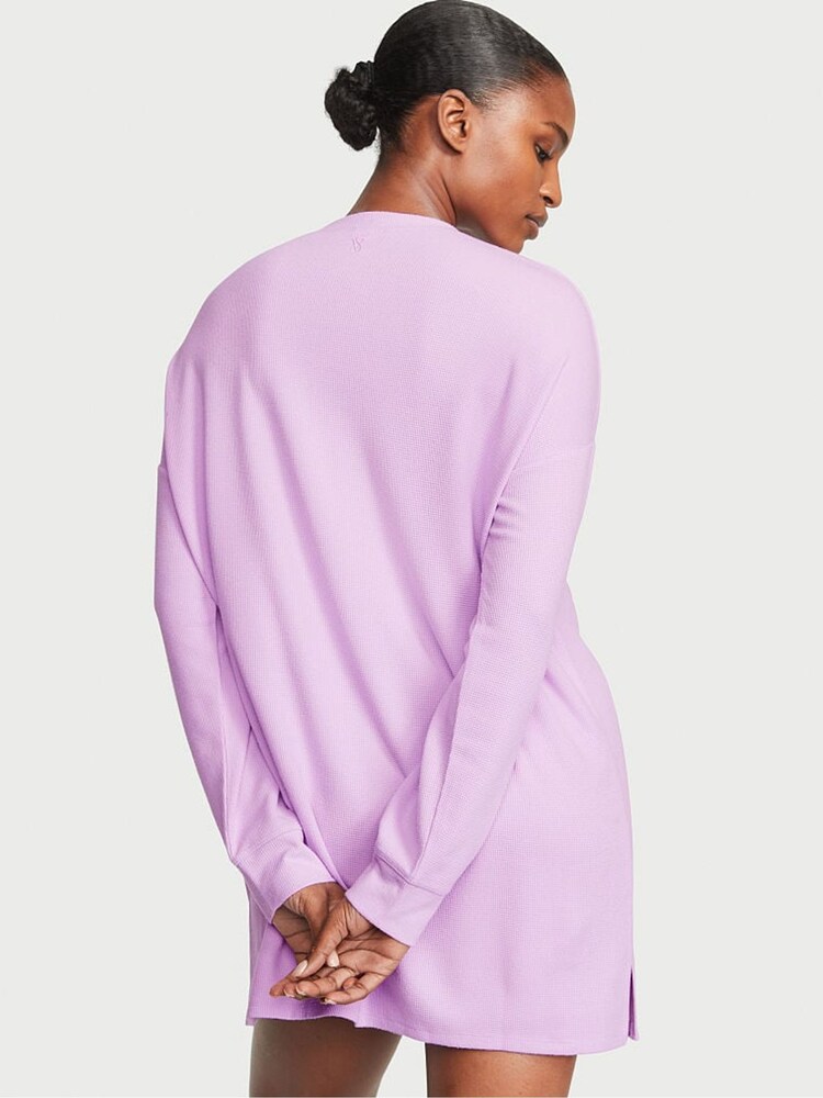 Victoria's Secret Silky Lilac Purple Waffle Nightie - Image 2 of 3