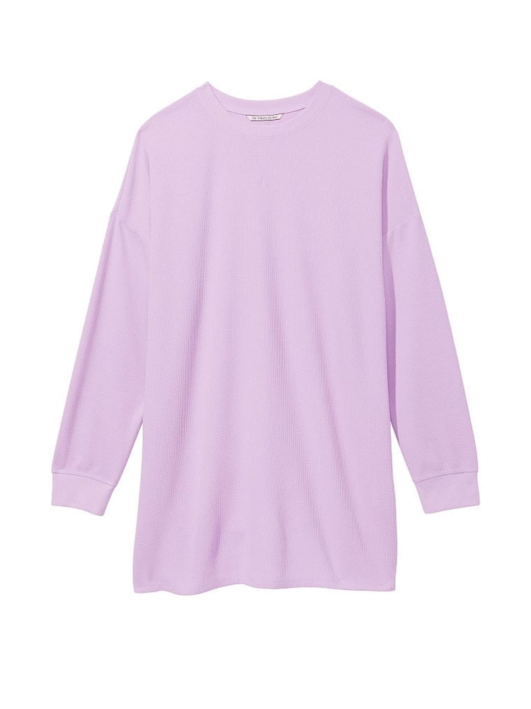 Victoria's Secret Silky Lilac Purple Waffle Nightie - Image 3 of 3