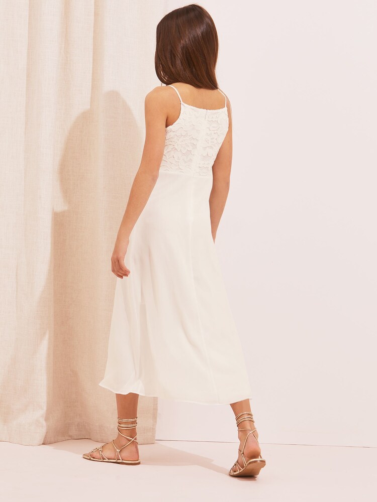 Lipsy White Lace Strap Maxi Occasion Dress - Image 2 of 4 Lipsy White Lace Strap Maxi Occasion Dress - Image 2 of 4