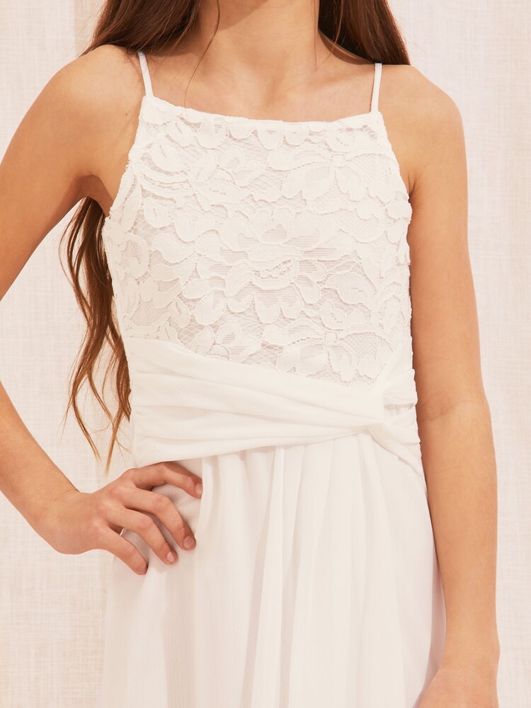 Lipsy White Lace Strap Maxi Occasion Dress - Image 4 of 4 Lipsy White Lace Strap Maxi Occasion Dress - Image 4 of 4