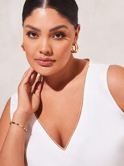 Lipsy Ivory Curve V Neck Cami Vest Top - Image 4 of 4