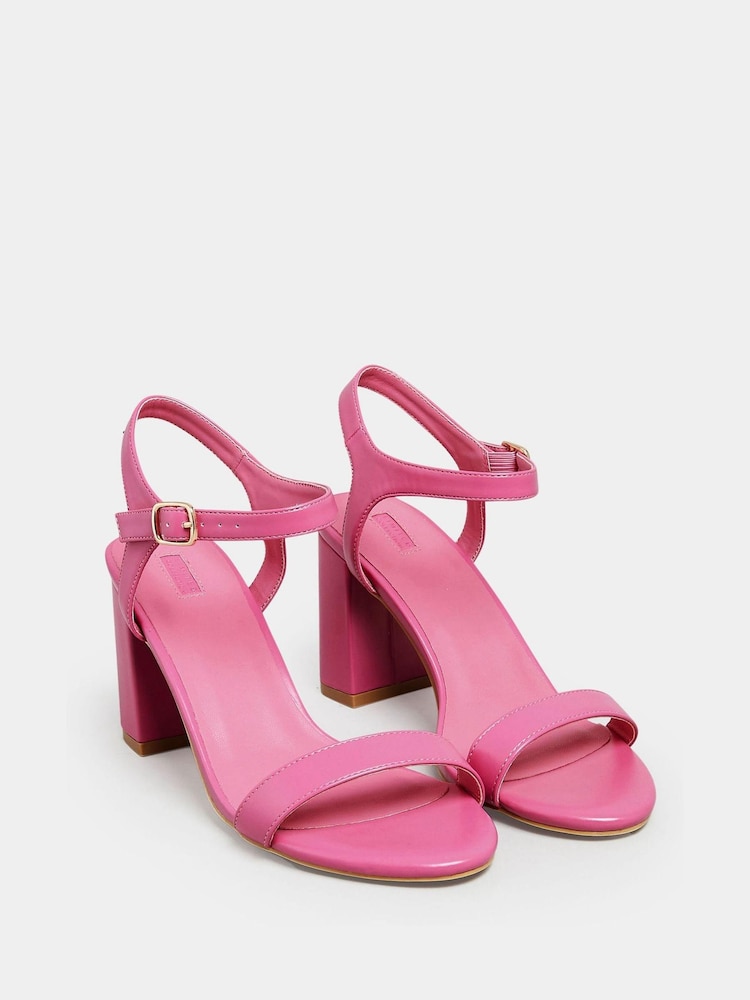 Pink - Yours Curve Sandalen mit Blockabsatz, weite Passform - Bild 2 von 5 Pink - Yours Curve Sandalen mit Blockabsatz, weite Passform - Bild 2 von 5