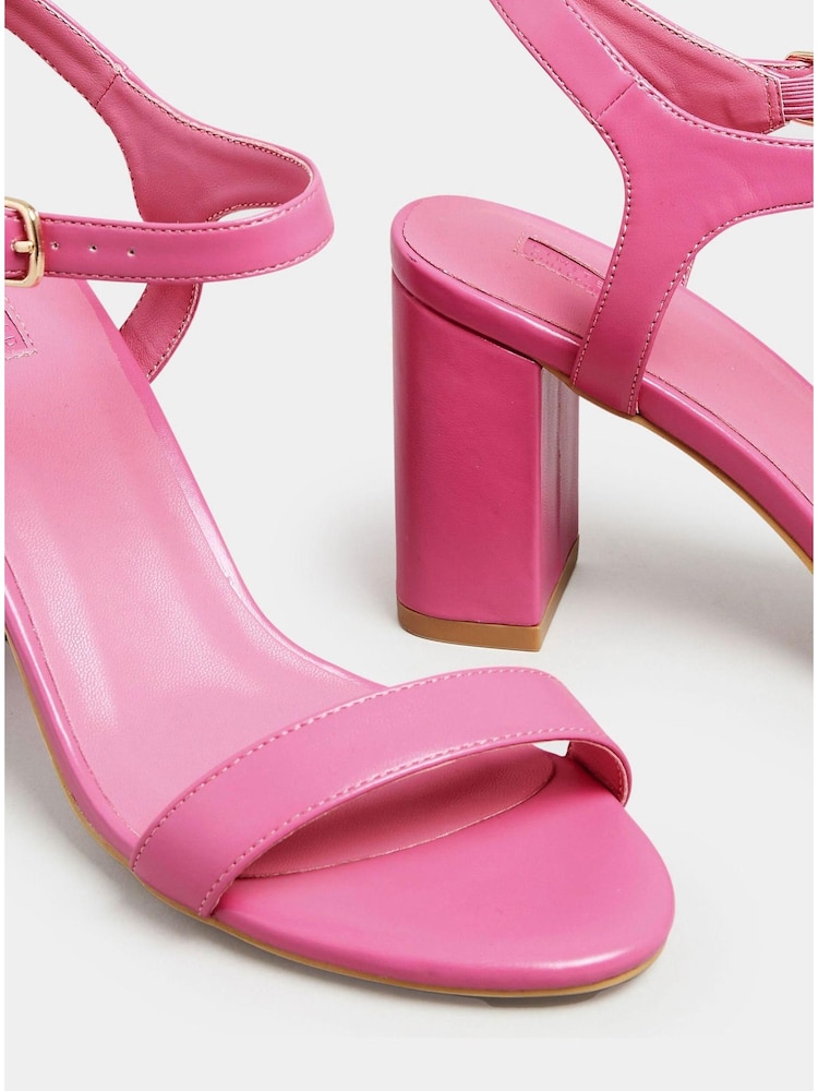 Pink - Yours Curve Sandalen mit Blockabsatz, weite Passform - Bild 5 von 5 Pink - Yours Curve Sandalen mit Blockabsatz, weite Passform - Bild 5 von 5