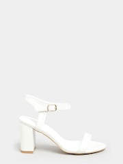 Yours Curve White Wide FIt Wide Fit Block Heel Sandal - Image 3 of 5