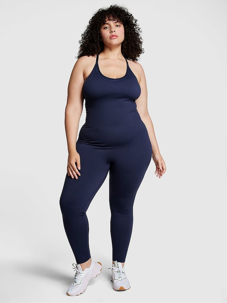 Victoria's Secret PINK Midnight Navy Blue Workout Jumpsuit - Image 1 of 3