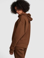 Victoria's Secret PINK Chocolate Kiss Brown Candy Cane Oversized Premium Fleece Oversized Hoodie - Image 1 of 3
