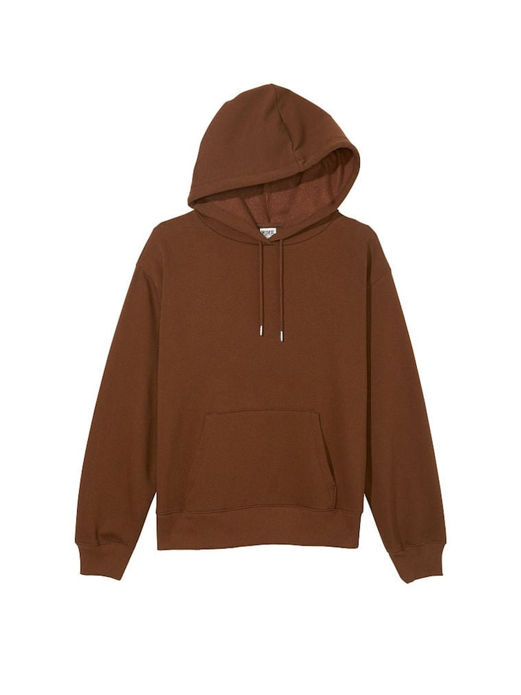 Victoria's Secret PINK Chocolate Kiss Brown Candy Cane Oversized Premium Fleece Oversized Hoodie - Image 3 of 3