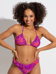 Pour Moi Purple High Leg Bermuda Bikini Brief - Image 3 of 5