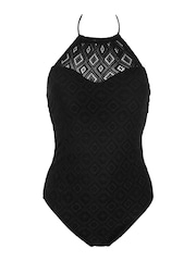 Pour Moi Black Summer Breeze High Neck Swimsuit - Image 4 of 5