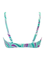 Pour Moi Blue Padded Carnival Bikini Top - Image 5 of 5