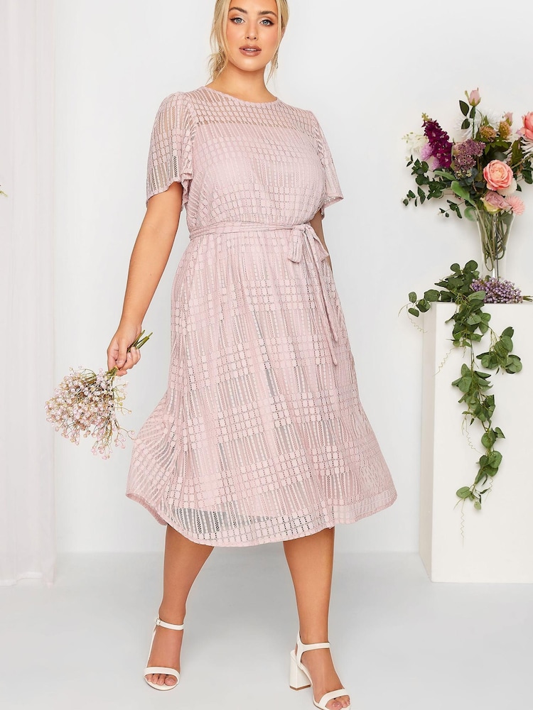 Yours Curve Pink London Lace Dress - Image 2 of 4