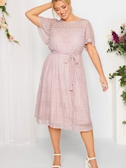 Yours Curve Pink London Lace Dress - Image 3 of 4