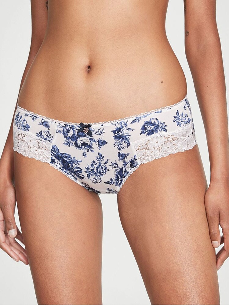 Victoria's Secret Coconut White Floral Lace Hipster Knickers - Image 1 of 3
