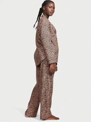 Victoria's Secret Leopard Brown Flannel Long Pyjamas - Image 2 of 3