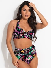 Pour Moi Black Non Padded Sunshine Bikini Top - Image 3 of 5