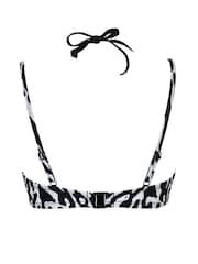 Pour Moi Black Zebra Print Padded Glamazon Bikini Top - Image 4 of 4