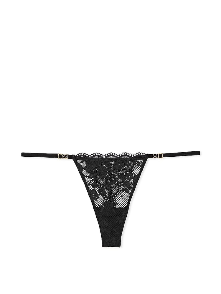 Victoria's Secret Black Lace Thong Knickers - Image 3 of 3