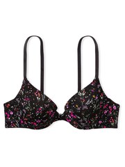 Victoria's Secret PINK Pure Black Floral Push Up Bra - Image 3 of 3