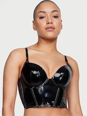 Victoria's Secret Black Leather Corset Bra Top - Image 4 of 5
