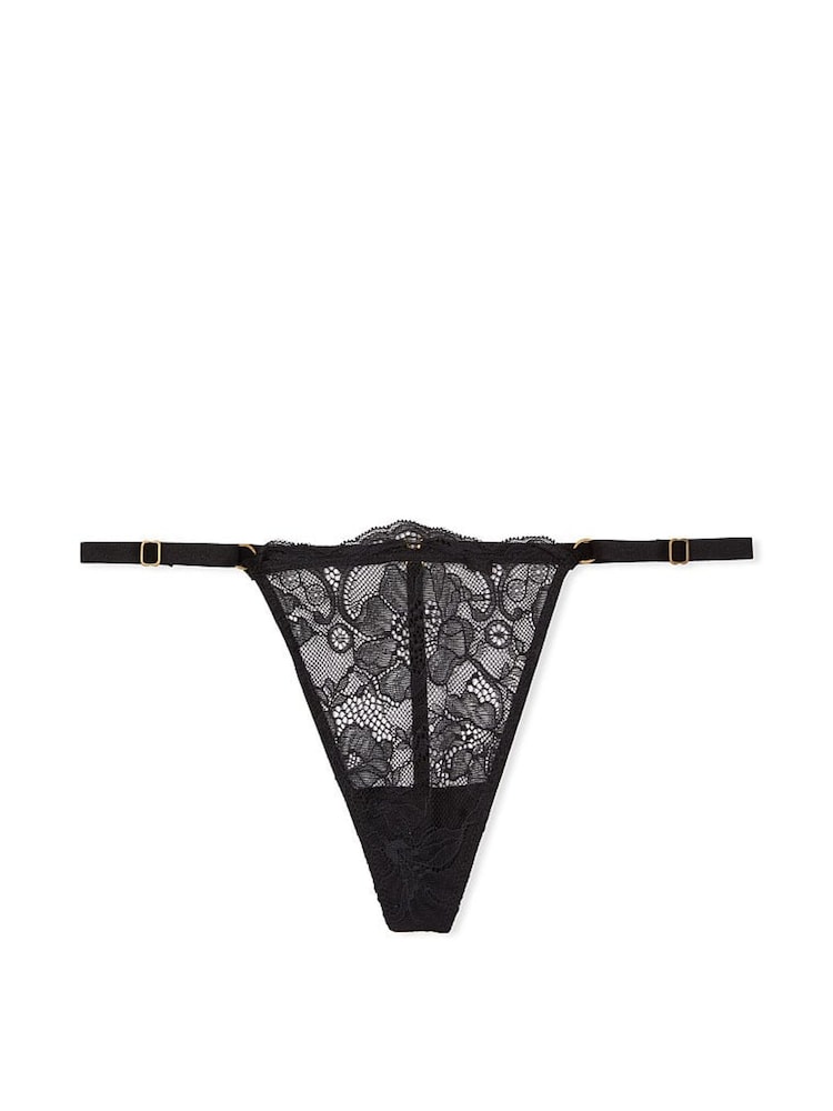 Victoria's Secret Pure Black Lace G String Knickers - Image 1 of 1
