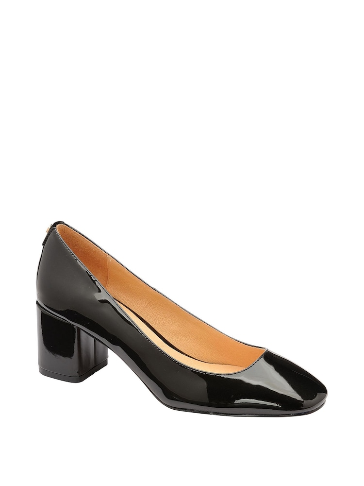 Ravel Black Patent Block Heel Shoes - Image 1 of 4