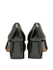 Ravel Black Patent Block Heel Shoes - Image 3 of 4