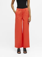 OBJECT Red Wide Leg Wide Leg Trouser - Image 1 of 5