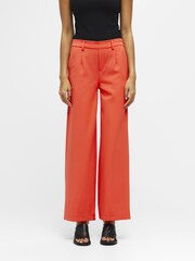 OBJECT Red Wide Leg Wide Leg Trouser - Image 2 of 5