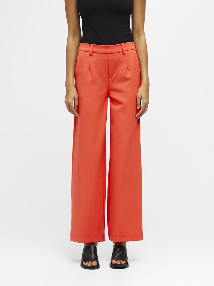 OBJECT Red Wide Leg Wide Leg Trouser - Image 2 of 5