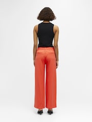OBJECT Red Wide Leg Wide Leg Trouser - Image 3 of 5