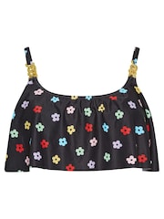 Yours Curve Black Frill Bikini Top - Image 4 of 5